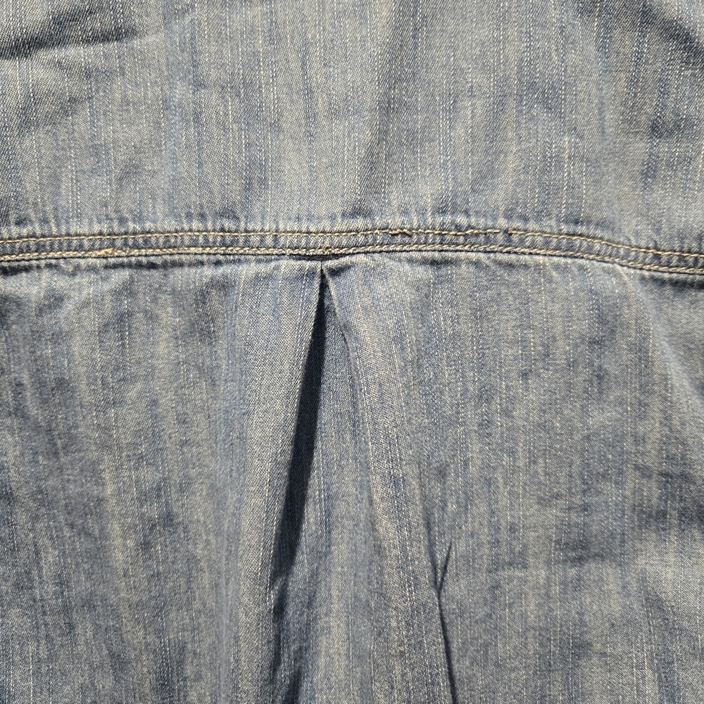 Joe Fresh Denim Button-Up Shirt Western 100% Cotton Size S - Picture 7 of 8